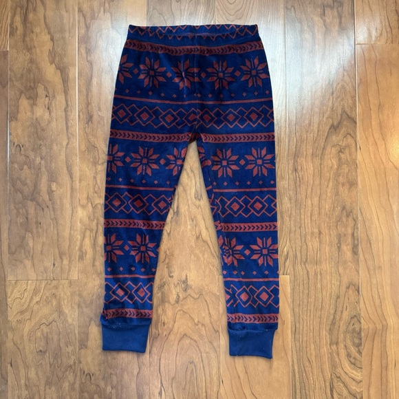 ❄️Carter’s Size 4T Cozy Velour Fair Isle Pajama Set - Winter Snowflakes - EUC - Picture 6 of 9